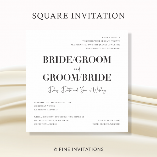 bold modern wedding invitations