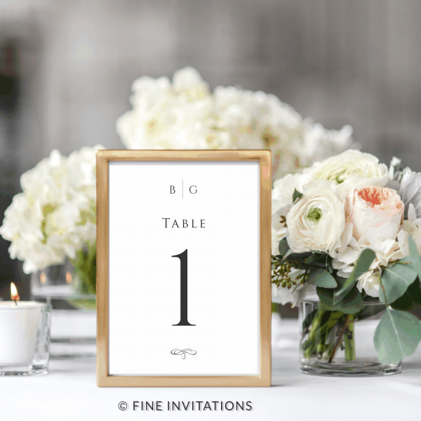 simple wedding table numbers online