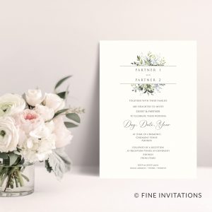 Elegant Leaves wedding invitation