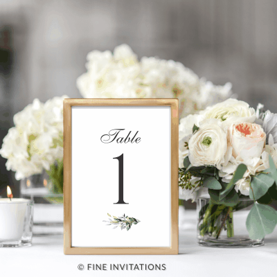 greenery wedding table numbers online