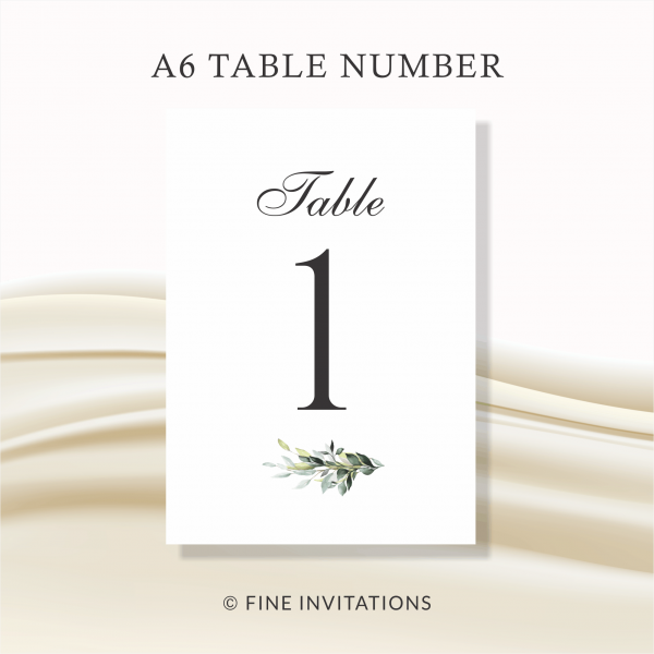 foliage wedding table number online