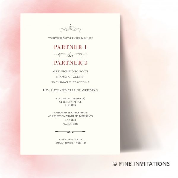 formal wedding invitation