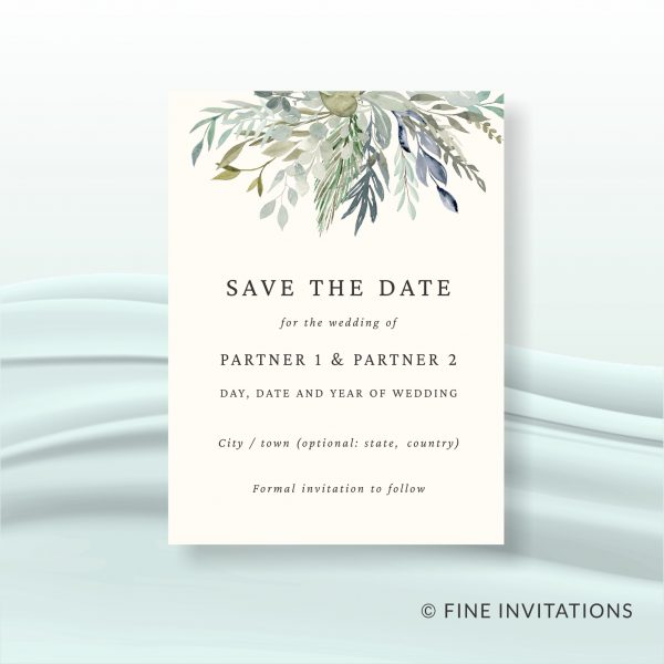foliage Save The Date card