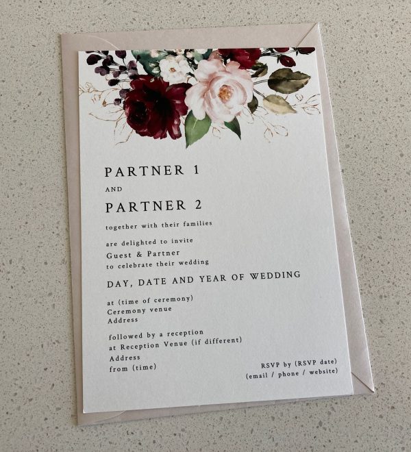 sample wedding invitation