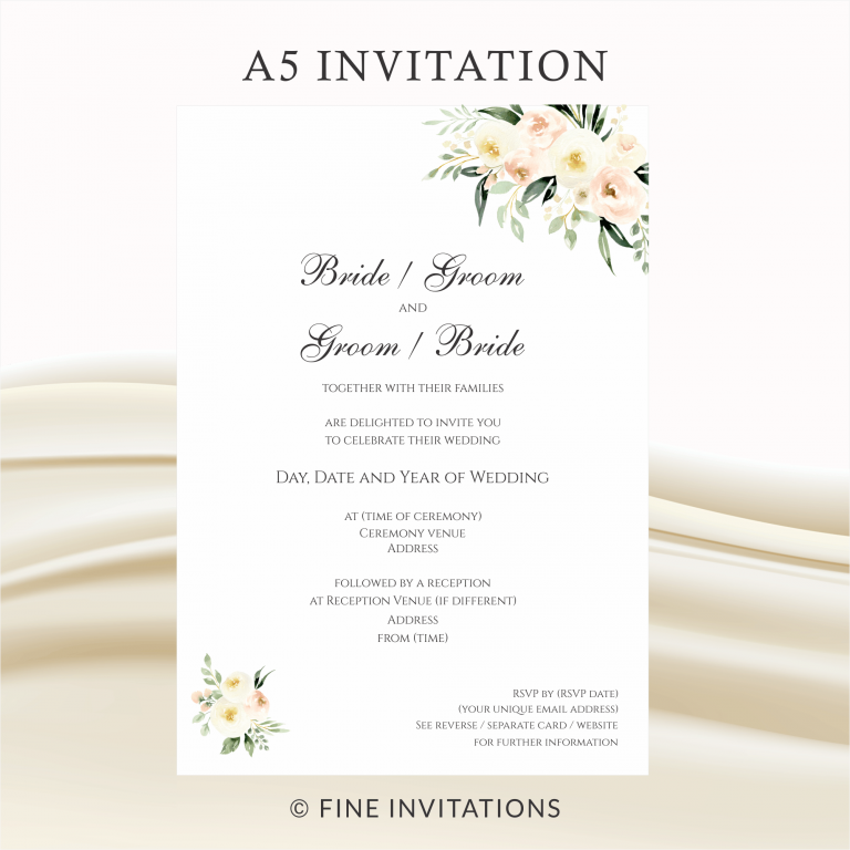 floral wedding invitations online