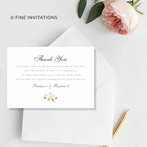 floral wedding thank you cards Australia