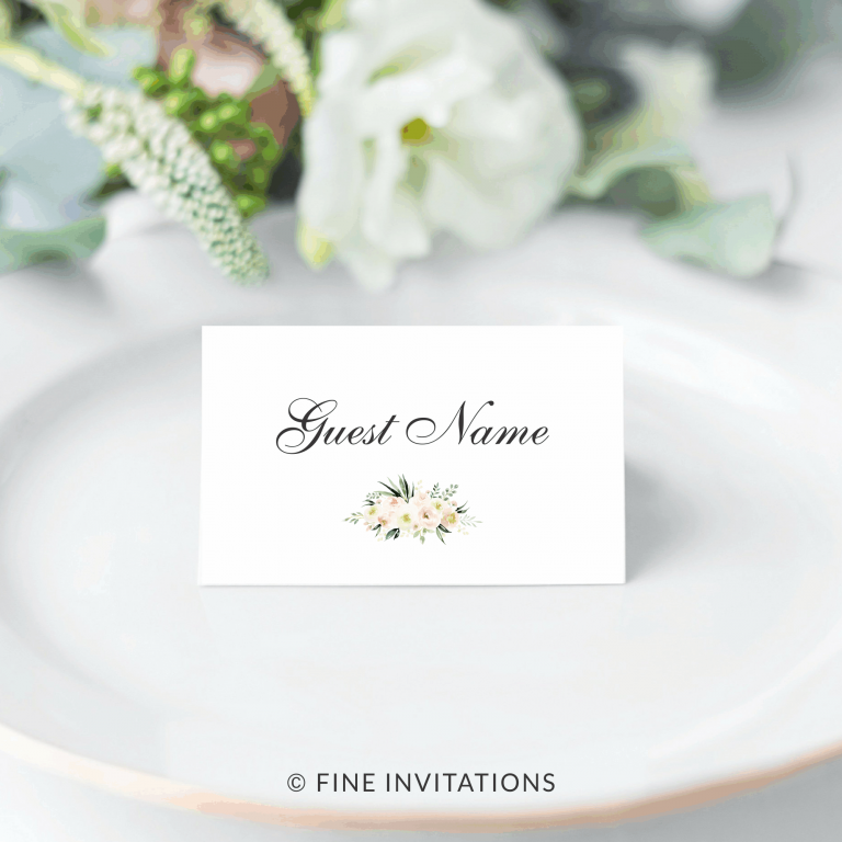 blush floral wedding name place cards Australia