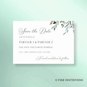 foliage Save The Date card
