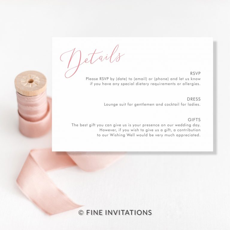 modern calligraphy minimalist wedding finer details cards online