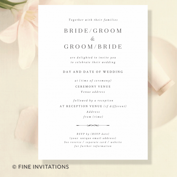 classic minimalist wedding invitations
