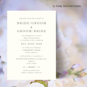simple elegant wedding invitation