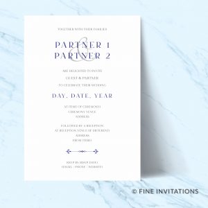Wedding invitation with stylish fonts