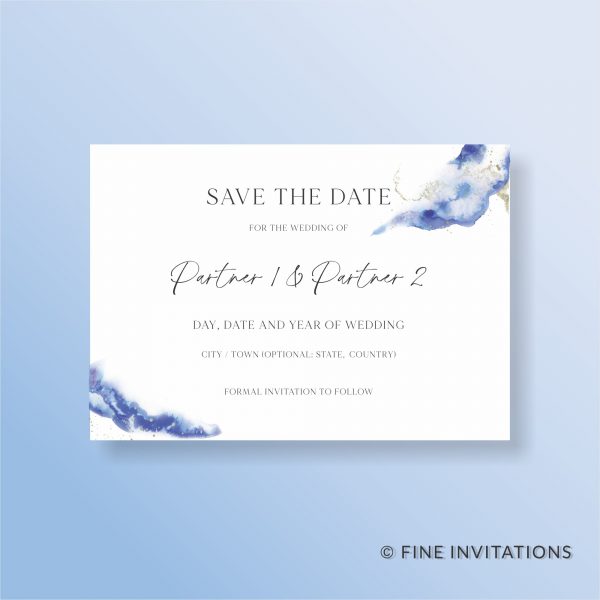 modern watercolour save the date